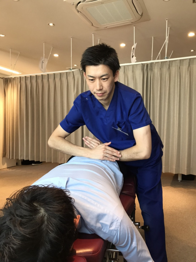 施術中の写真