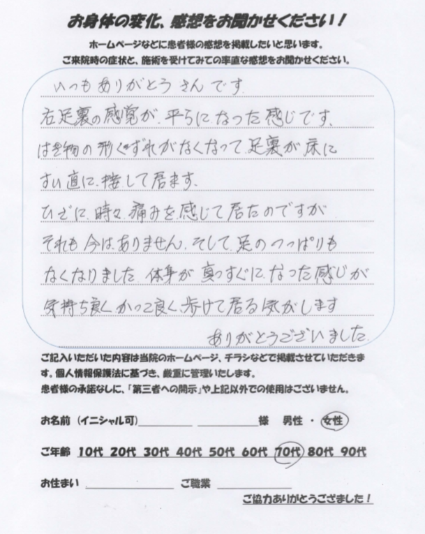 アンケート用紙