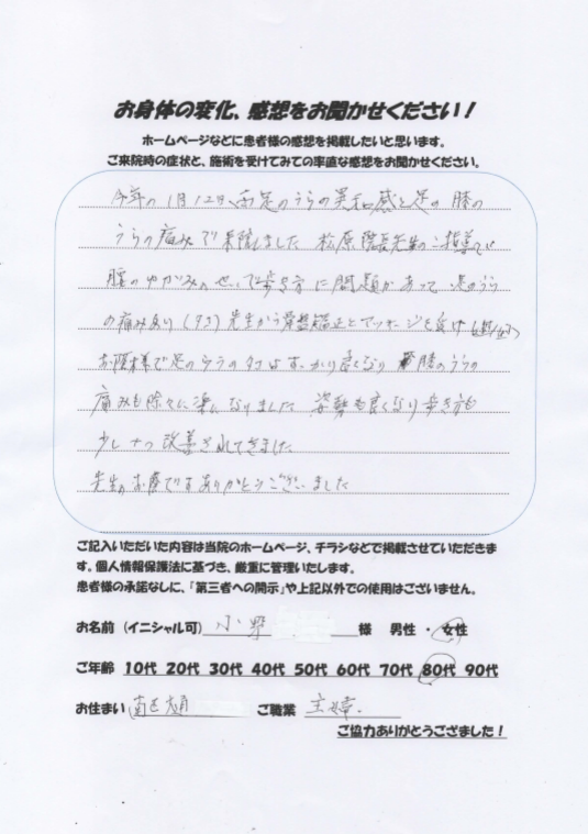 アンケート用紙